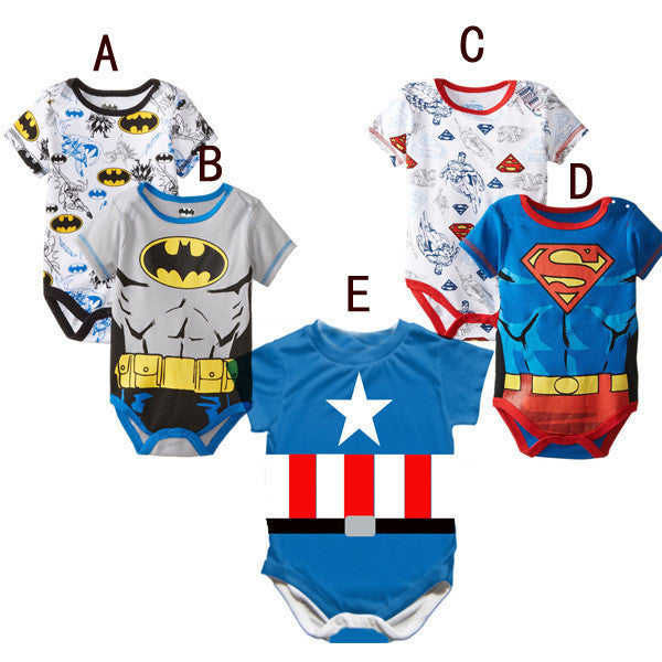 Superhero Short Sleeve Bodysuits